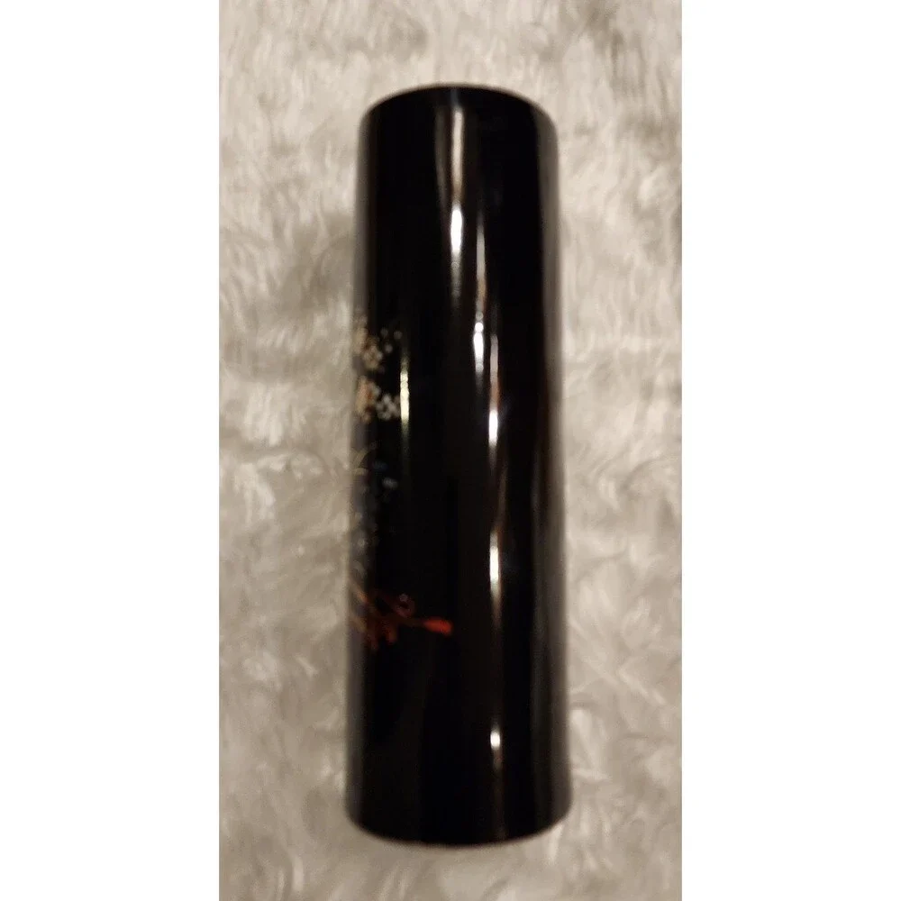 Beautiful Japanese Kutani Black Oval Vase